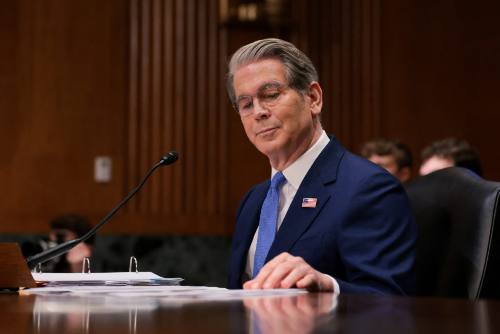 Source-feed image associated with WATCH: Bessent recalls telling acting intelligence director Pulte he was 'going to kick his ass'