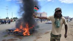 Source-feed image associated with Two people shot dead amid Kenya protests against US Ebola quarantine centre plan