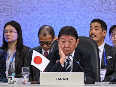 Source-feed image associated with China and Japan differ on whether their foreign ministers spoke last week at ASEAN