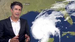 Image from linked report: BBC on Hurricane Isaias and its expected Gulf Coast landfall