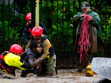 Image from linked report: Heavy rain batters Chile’s capital, sweeping away cars and flooding homes