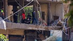 Source-feed image associated with Israeli military says Hezbollah targets struck in Beirut