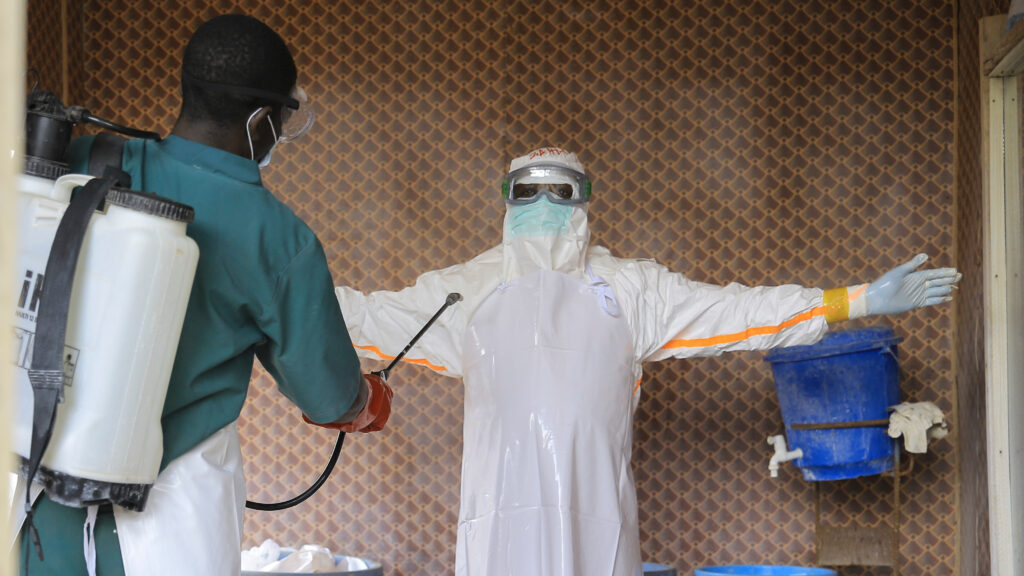 Image from linked report: An Ebola treatment center was burned down as the death toll in Congo passes 4,000