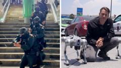 Source-feed image associated with Black Hawks and robodogs - how one Mexican city is preparing for the World Cup
