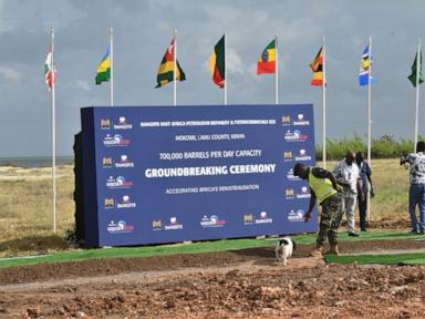 Image from linked report: African heads of state break ground for $16B oil refinery project