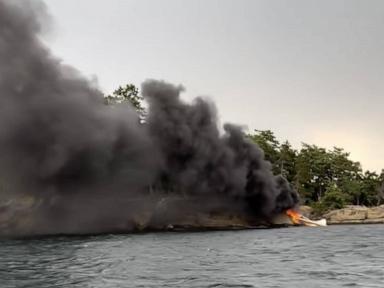 Source-feed image associated with Multiple injured, 1 critically, after seaplane with 11 aboard crashes in Wash. state
