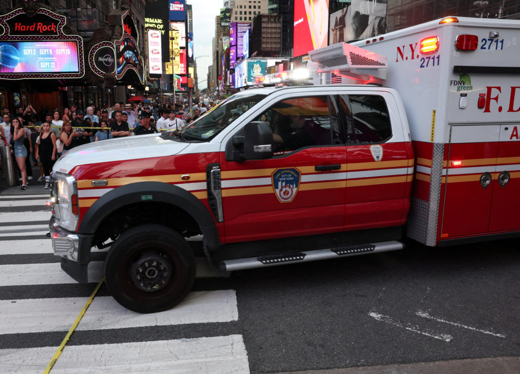 Source-feed image associated with Woman killed in Times Square stabbing attack worked for Bank of America