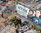 Source-feed image associated with Sinkhole on Sunset Boulevard: broken water pipe floods LA-area hotspot