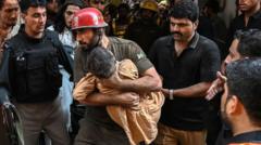 Image from linked report: At least 33 pupils and teacher killed after school roof collapses in Pakistan