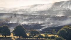 Source-feed image associated with Welsh county becomes global hotspot for carbon emissions after wildfires