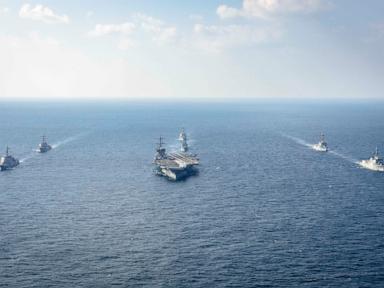 Source-feed image associated with US, South Korea and Japan to hold trilateral drill as North Korea ramps up pressure on US