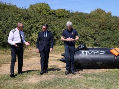Source-feed image associated with French and British teams rescue 157 migrants after a boat engine fire in the Channel