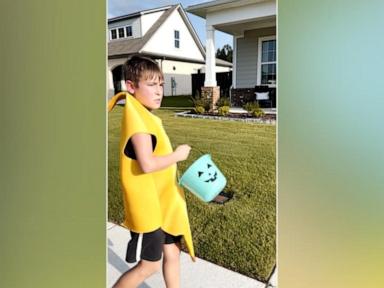 Source-feed image associated with WATCH: 83 neighbors bring Halloween to boy with autism on his birthday