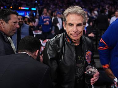 Source-feed image associated with Ben Stiller welcomes a photo with Mike Brown's wife, after Knicks coach said she was afraid to ask