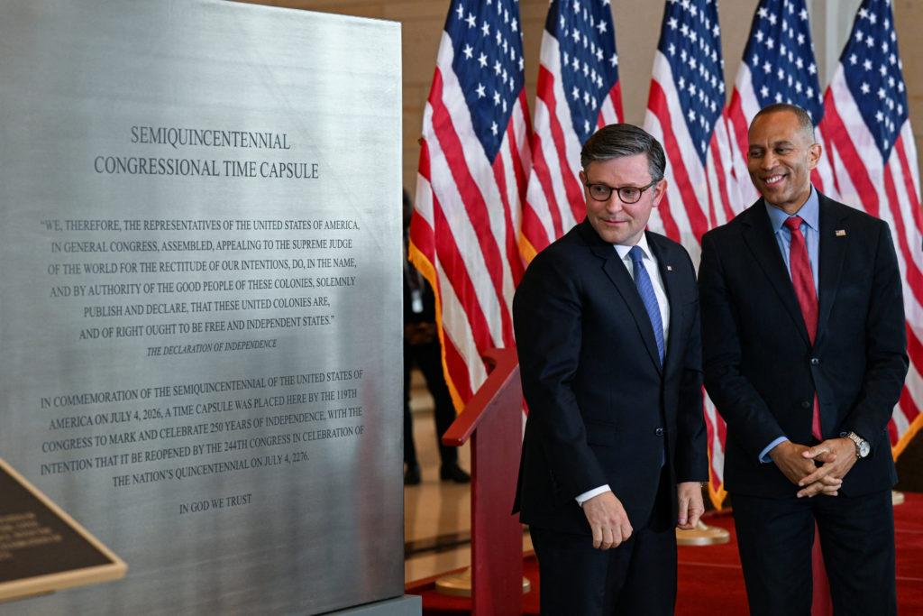 Source-feed image associated with WATCH: Congress dedicates national time capsule ahead of America's 250th anniversary