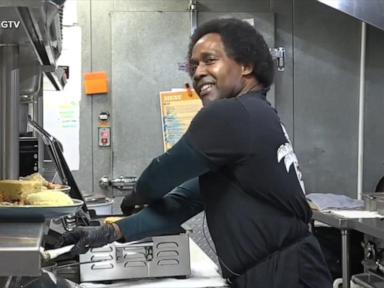 Image from linked report: WATCH: Fugitive arrested living double life as popular chef