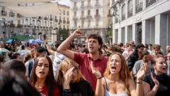 Image from linked report: Spain announces ban on evictions after protests over 87-year-old woman's removal from flat
