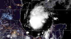 Image from linked report: Hurricane Isaias strengthens to a major category three storm