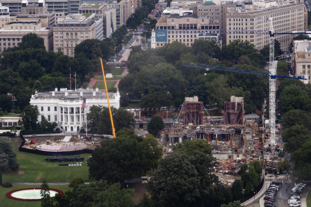 Source-feed image associated with Supreme Court allows White House to continue construction on Trump's $400 million ballroom
