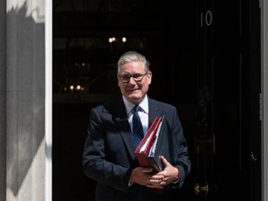Source-feed image associated with Starmer says his political journey is over at his last question session as UK leader