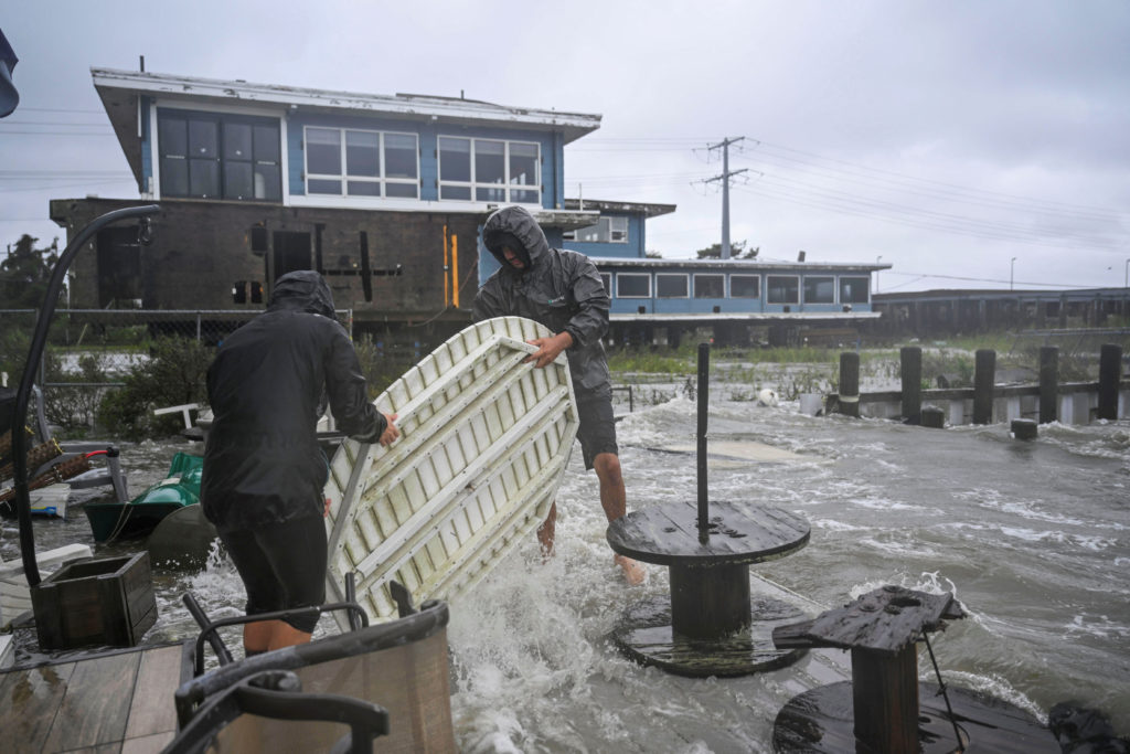 Image from linked report: Powerful nor'easter causes coastal flooding and knocks out power to parts of the northeast U.S.