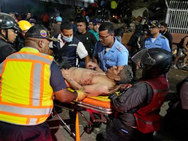 Source-feed image associated with Venezuela reeling after powerful twin earthquakes kill at least 32 people as promises of aid pour in