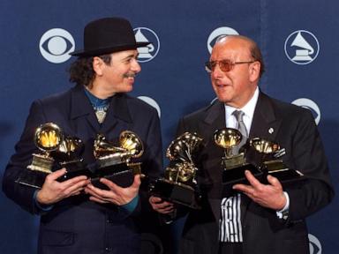 Source-feed image associated with Clive Davis helped launch or shape the careers of these music stars, across genres and decades