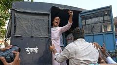 Image from linked report: Delhi sees more protests as freed 'cockroach' group's leaders vow to fight on
