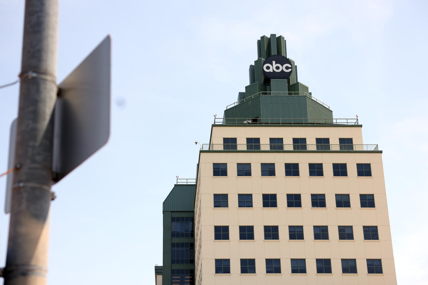 Image from linked report: ABC says it's second-guessing news coverage decisions due to FCC's TV license review