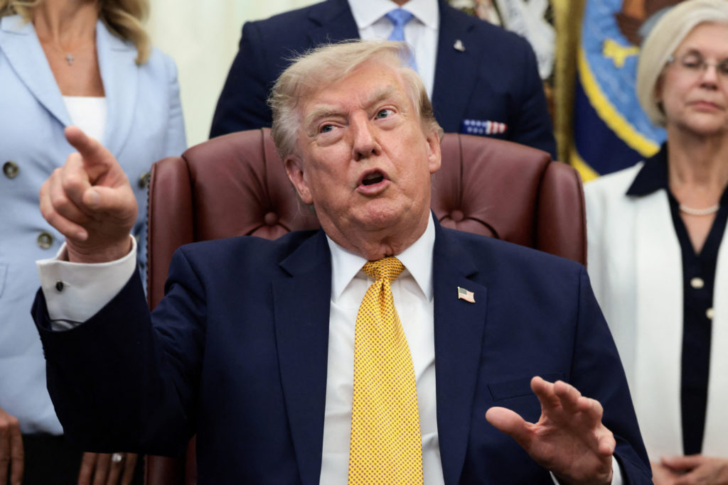 Source-feed image associated with Trump bank accounts were closed due to concerns over possible money laundering, Capital One says