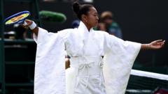 Source-feed image associated with Osaka 'pays love and respect to Japan' in Wimbledon kimono