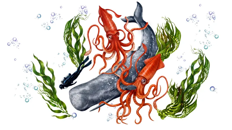 Source-feed image associated with Could a whale swallow a person whole?