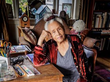 Source-feed image associated with Artist Betye Saar, whose work reflected Black identity, dies at 99