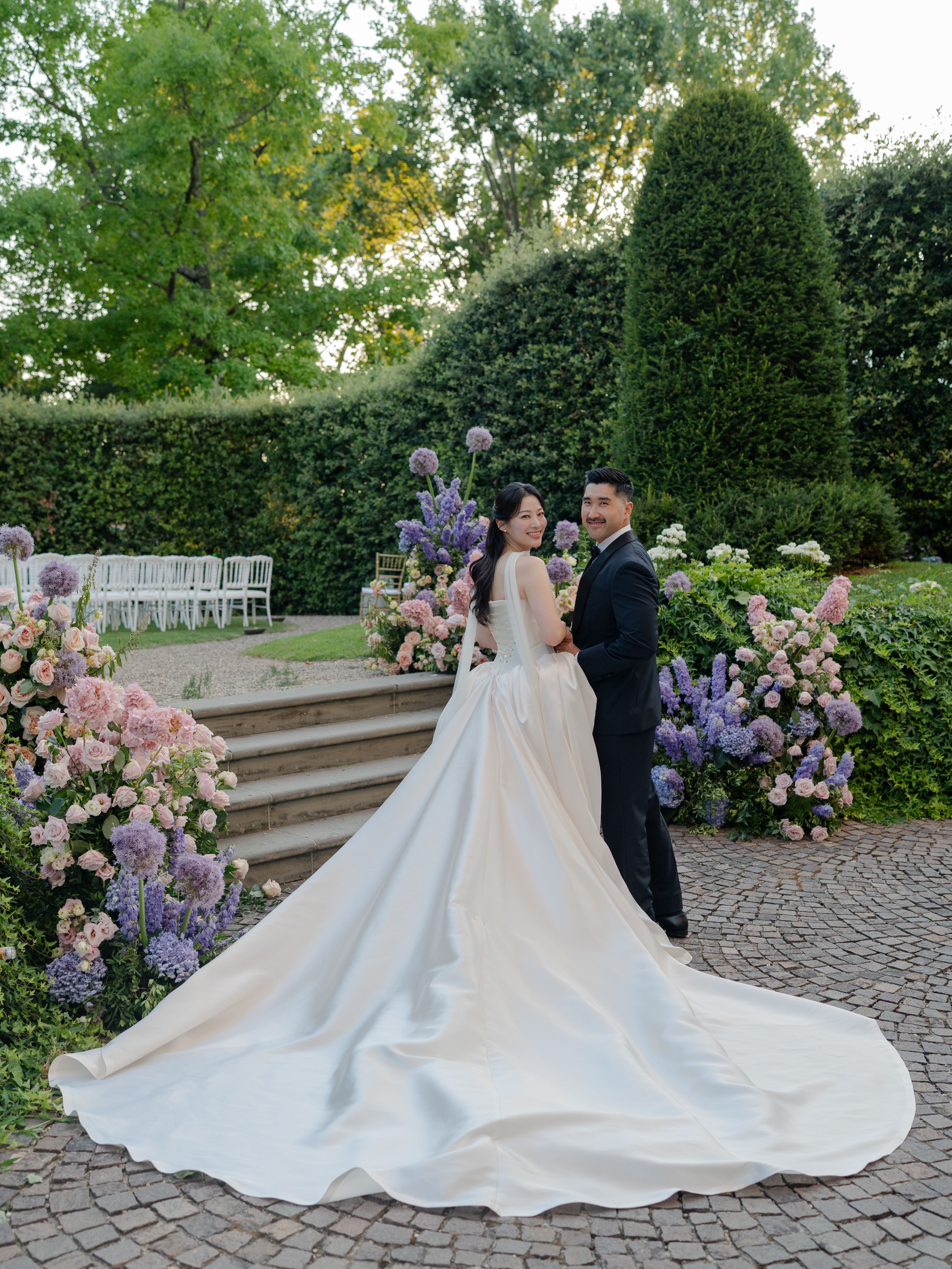 Source-feed image associated with Inside ‘KPop Demon Hunters’ Star Arden Cho’s Wedding at a Historic Villa in Florence