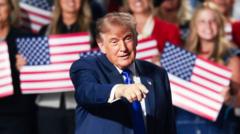 Source-feed image associated with Trump says every adult American will get $5,000 if Republicans win midterms
