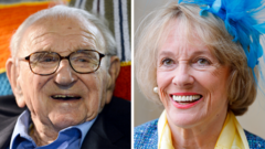 Image from linked report: Watch: Moment Esther Rantzen reunites man with children he saved from Nazi occupation