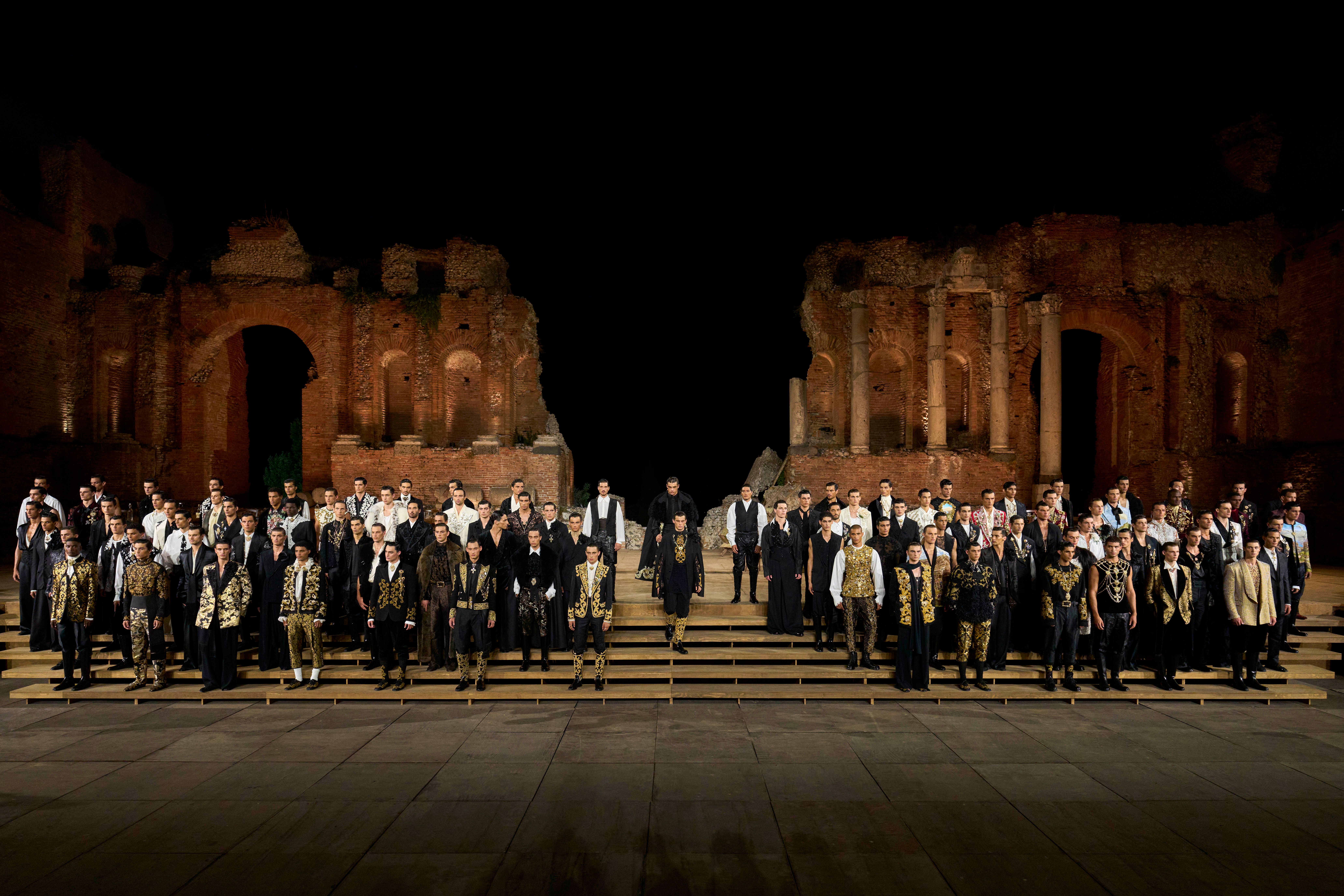 Source-feed image associated with Center Stage: A Dolce & Gabbana Alta Sartoria Show in Taormina’s Teatro Antico