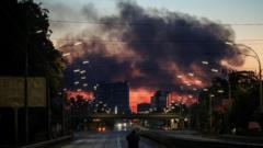 Source-feed image associated with Massive overnight Russian strikes on Ukraine kill nine people