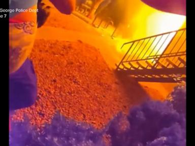 Source-feed image associated with WATCH: Utah officers break down doors of St. George apartment doors for fire rescue