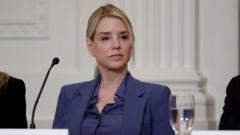 Source-feed image associated with Former US attorney general Pam Bondi testifies in congressional Epstein probe