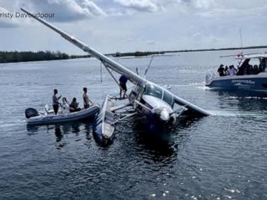 Source-feed image associated with WATCH: Passengers rescued after seaplane crash