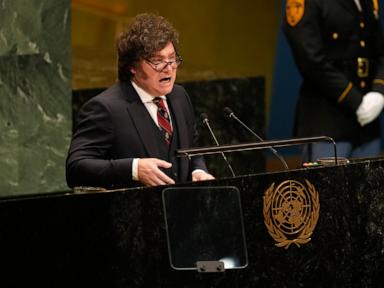 Image from linked report: Milei renews Argentina’s Falklands claim at the UN, urging a "peaceful solution"
