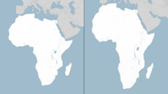 Source-feed image associated with UN votes to adopt new world map to reflect Africa's true size