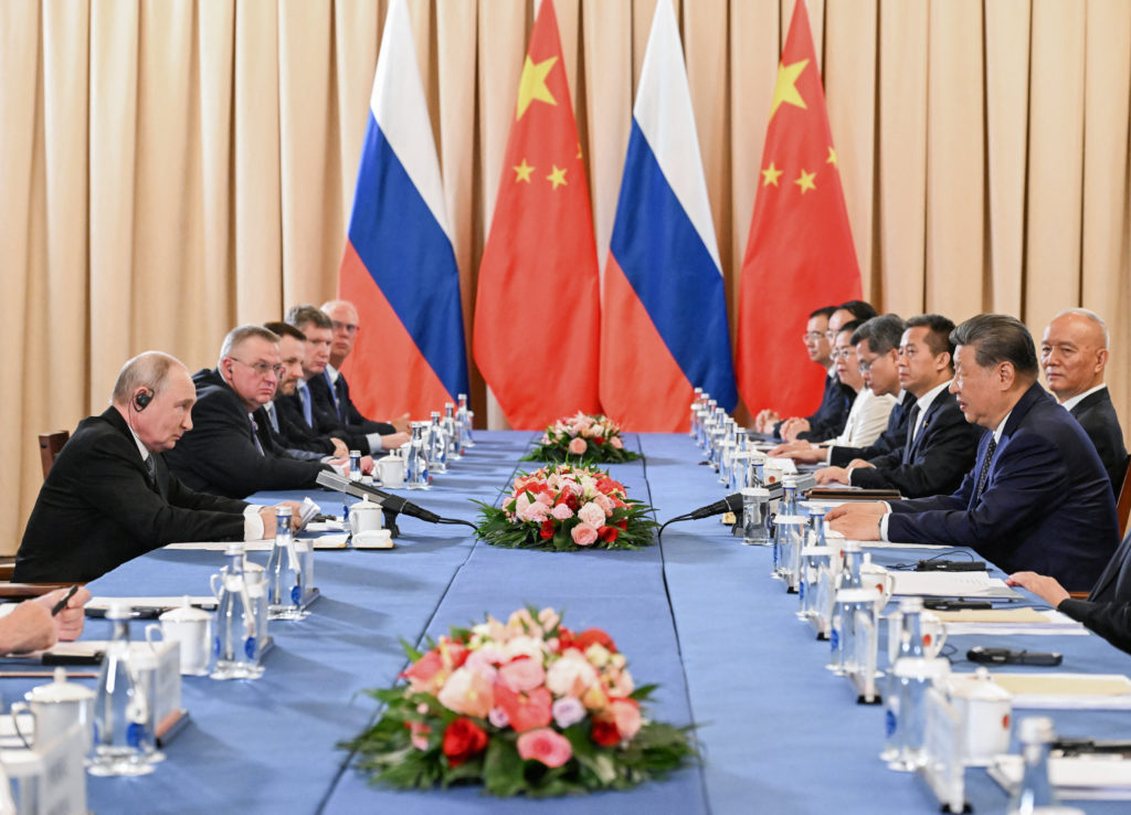 Source-feed image associated with Leaders of China, Russia, India among world leaders meeting at summit to counter U.S. influence