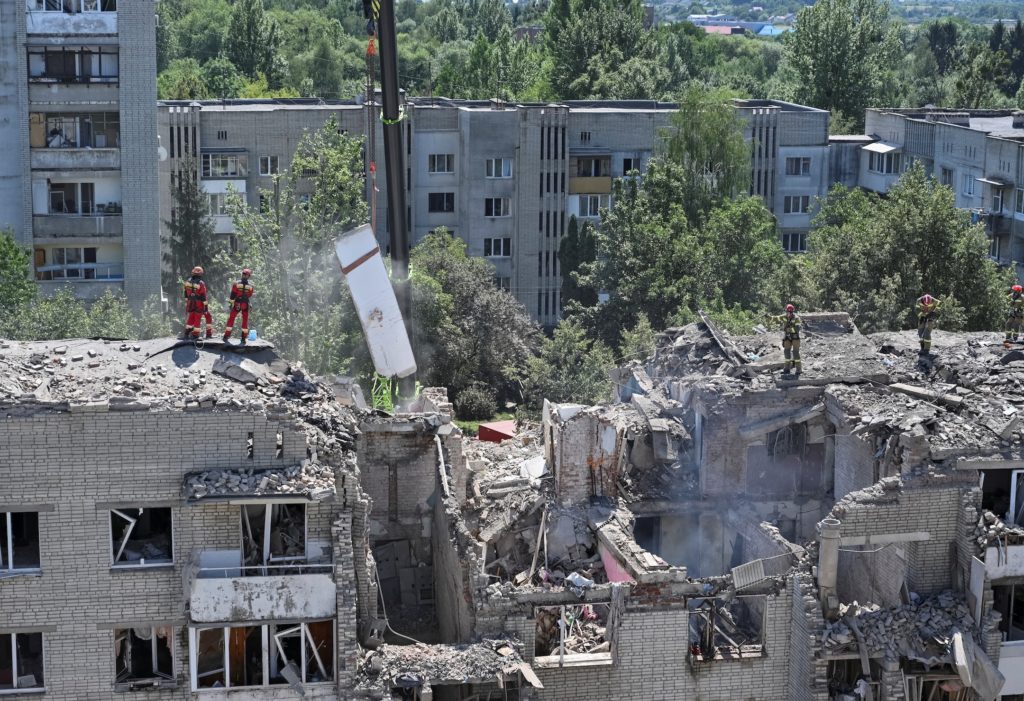 Source-feed image associated with News Wrap: Russian drone and missile attack kills 10 in Ukraine