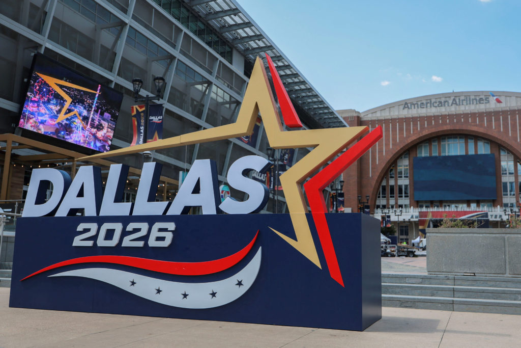Source-feed image associated with What to watch as Republicans gather in Dallas for Trump's unusual midterm convention