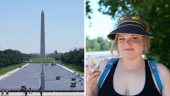 Source-feed image associated with 'It looks black': Americans react to Reflecting Pool's paint job