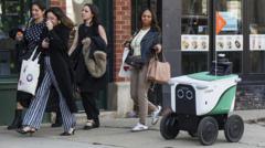 Source-feed image associated with 'We had to get out of the way': The backlash over delivery robots