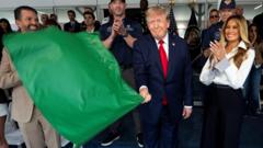 Source-feed image associated with Trump waves green flag to start IndyCar race through Washington streets