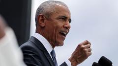 Source-feed image associated with Obamas host star-studded opening of Chicago presidential centre